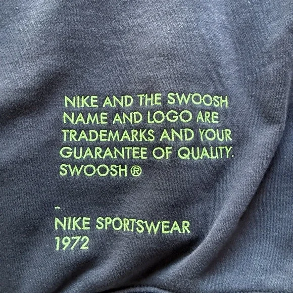 Nike Swoosh Mens Small Hoodie Black Pullover Spell Out Logo Sportswear Excellent - Picture 5 of 9